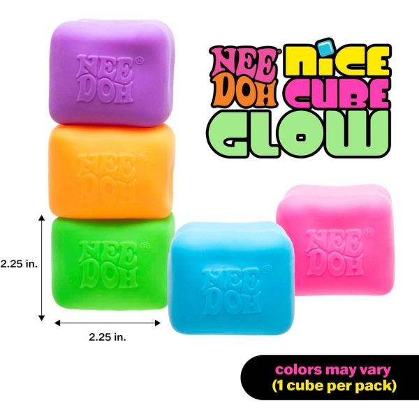 NeeDoh Nice Cube Glow - Glows in the Dark - Assorted