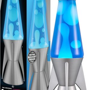 Lava The Original Lamp - 14.5 Gray Stratosphere ?C Retro Rocket Liquid Motion Lamp - White and Blue Liquid - Item #2390 (Amazon Exclusive)